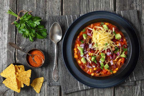 istock taco soup with kidney bean, corn, ground beef 2181671404