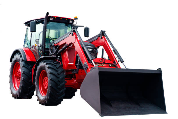 istock Tractor excavator on white background isolate. Agricultural machinery for construction 2181673853