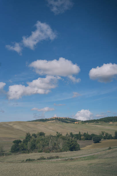Cultivated Fields with Hay Bales in Tuscany