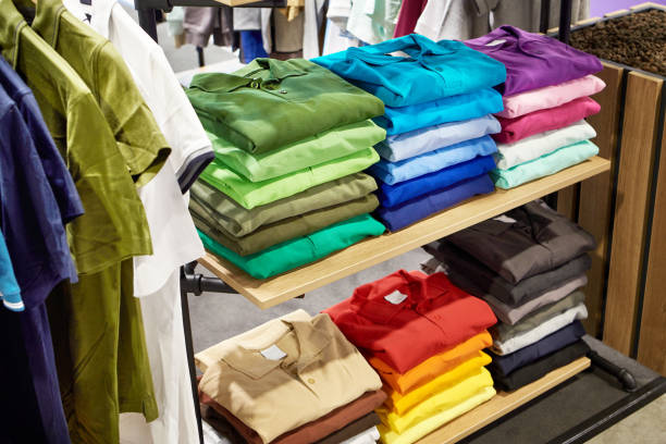 istock Cotton polo shirts in store 2181685808