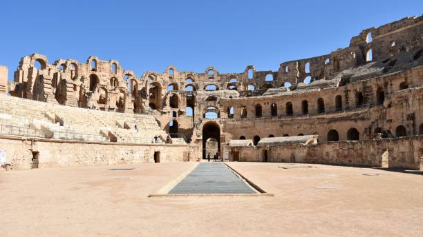 istock Arena Floor-Level View Inside El Jem Amphitheater, Tunisia 2181693669