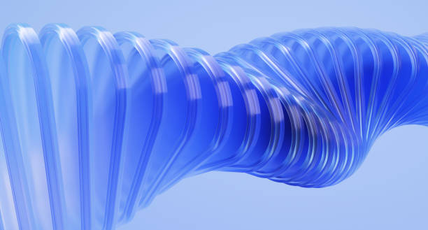 istock Minimal geometric background with wavy detailed shape. 2181696367