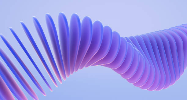istock Minimal geometric background with wavy detailed shape. 2181696393