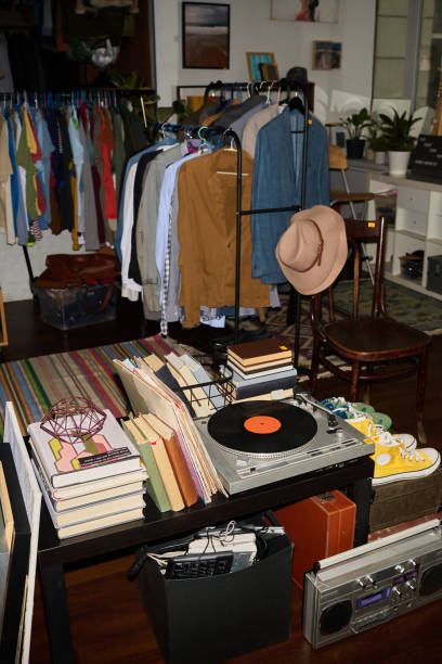 istock Book stacks, record player and boombox 2181696476