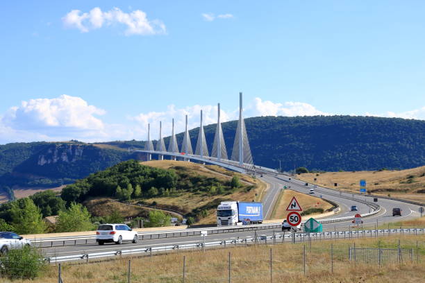 Peljeac Bridge - Europe, Croatia - Peljeki most connects Croatia to Dubrovnik, the old roman Ragusa city - Bridge with reinforced concrete pylons, steel structure and cable-stayed structure
