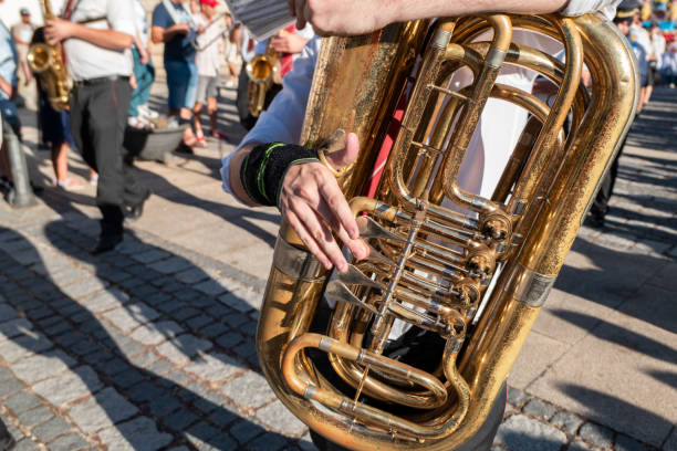 istock Musician with tuba in religious procession 2181697521