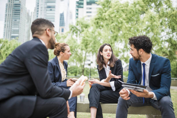 istock Business Professionals Having Outdoor Meeting 2181698236