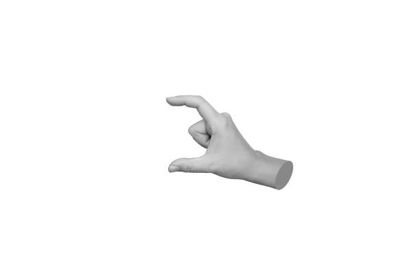 istock Female statue's hand making a gesture like holding something or measuring isolated on white background 2181699700
