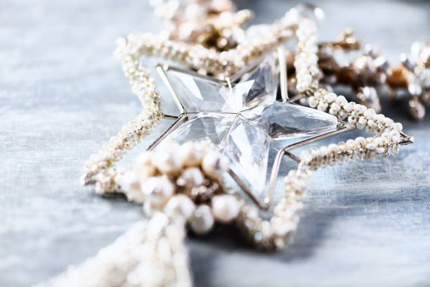 Christmas ornaments on a bright background. Soft focus. Close up.