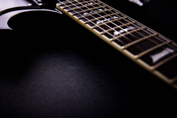 istock Fretboard of modern electric guitar. Close up. 2181701258