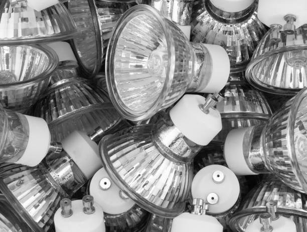 LED light bulb texture background. Energy super saving electric lamp