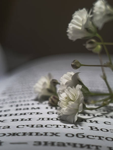 flowers and books