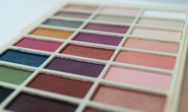 istock Eye shadow palette close-up on a white background 2181714419