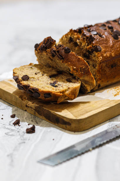 istock Banana bread on a wooden cutting board. 2181715705