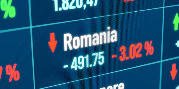 istock Romania falling stock market. 2181718653