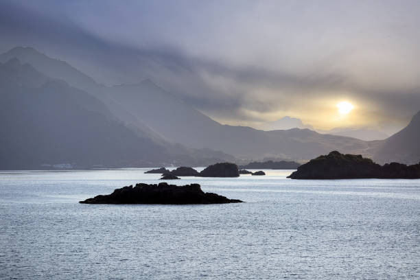 istock Midnight  sunlight at Lofoten islands, Norway 2181719533