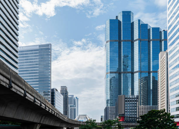 istock Modern building cityscape view with blue sky background 2181721793