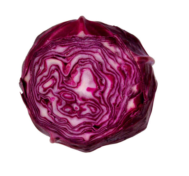 The interesting inside of red cabbage.