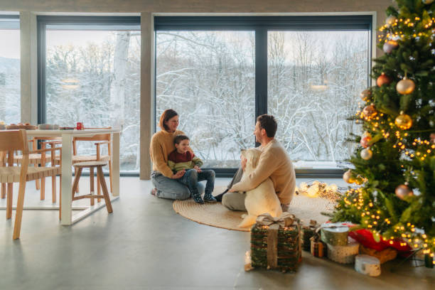istock Christmas family portrait 2181726400
