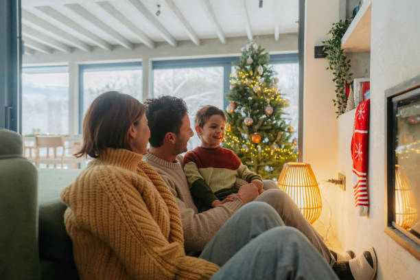 istock Christmas family portrait 2181726414