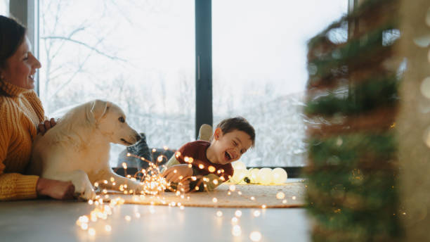istock Christmas with our dog 2181726420