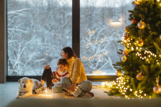 istock Christmas with our dog 2181726425