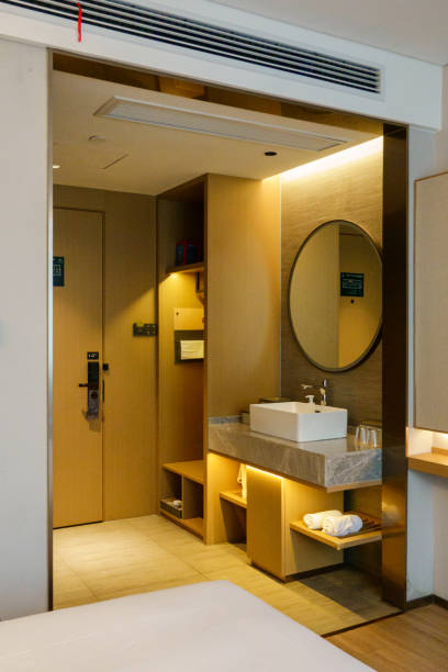 Hotel room washroom area