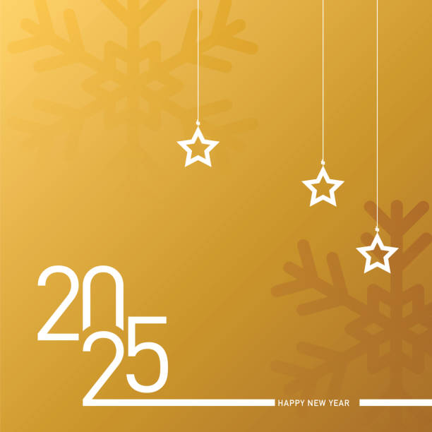 istock 2025 Happy New Year. Abstract numbers on background vector illustration. Holiday banner design for greeting card, invitation, calendar, etc. vector stock illustration 2181739450