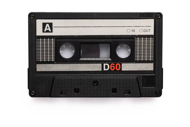 istock Retro audio cassette tape isolated on a white background 2181745080