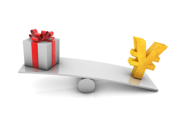Seesaw with US dollars and yen.