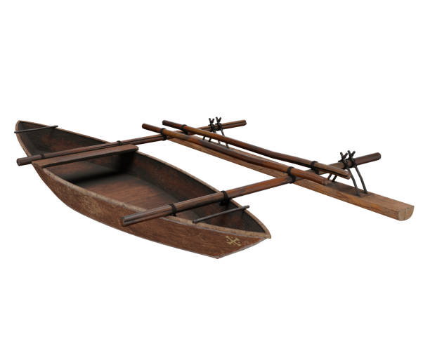 istock 3d rendering wooden sea canoe 2181748476