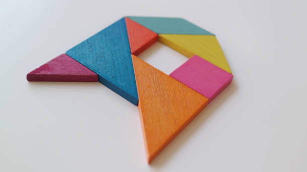istock Tangram jigsaw game puzzle with seven pieces 2181749733