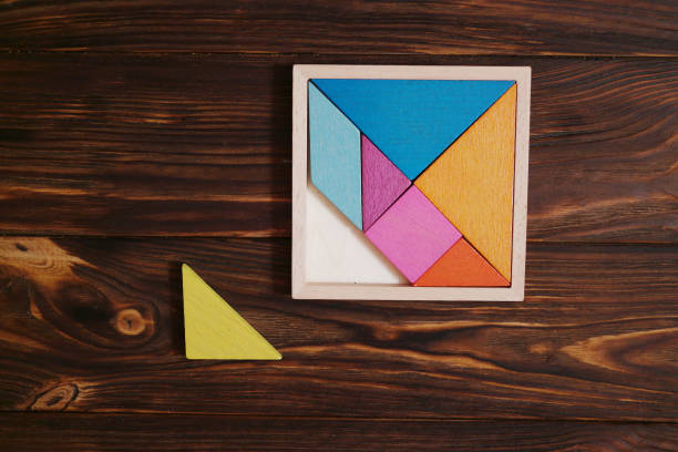 istock Tangram jigsaw game puzzle with seven pieces 2181749813