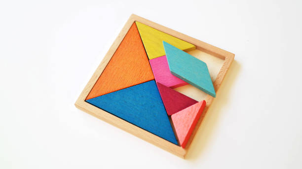 istock Tangram jigsaw game puzzle with seven pieces 2181749816