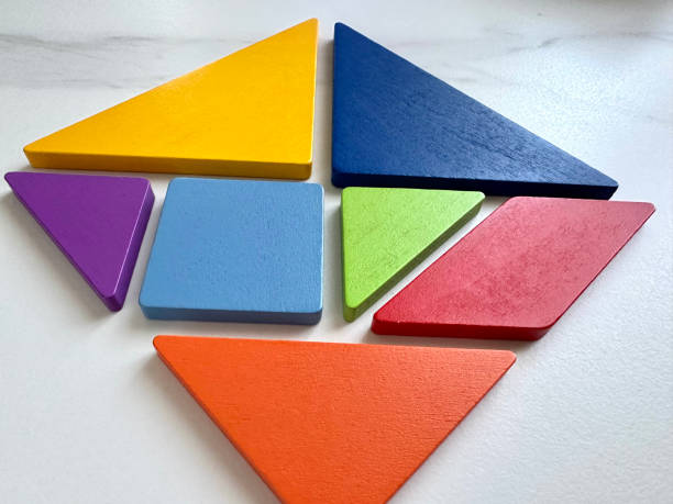 istock Tangram jigsaw game puzzle with seven pieces 2181749845