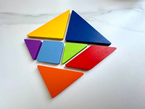 istock Tangram jigsaw game puzzle with seven pieces 2181749853