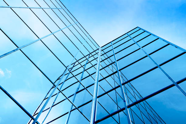 istock Business Building Highrise Mirrored Windows with Sky and Clouds 2181750477