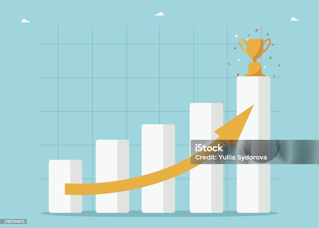 Growing Trophy Growing Chart With Trophy Stock Illustration - Download Image Now ...