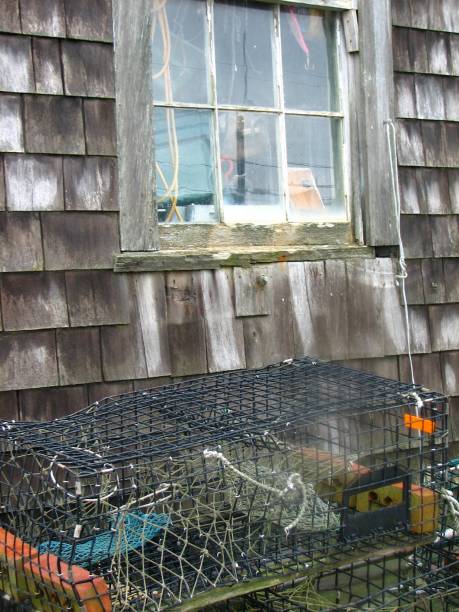 istock Fishing Shacks and Gear at the ready 2181755971
