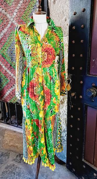 istock Fabric dress on a lifeless mannequin 2181760855