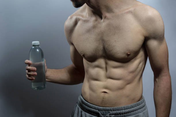 istock A young shirtless muscular man 2181762437