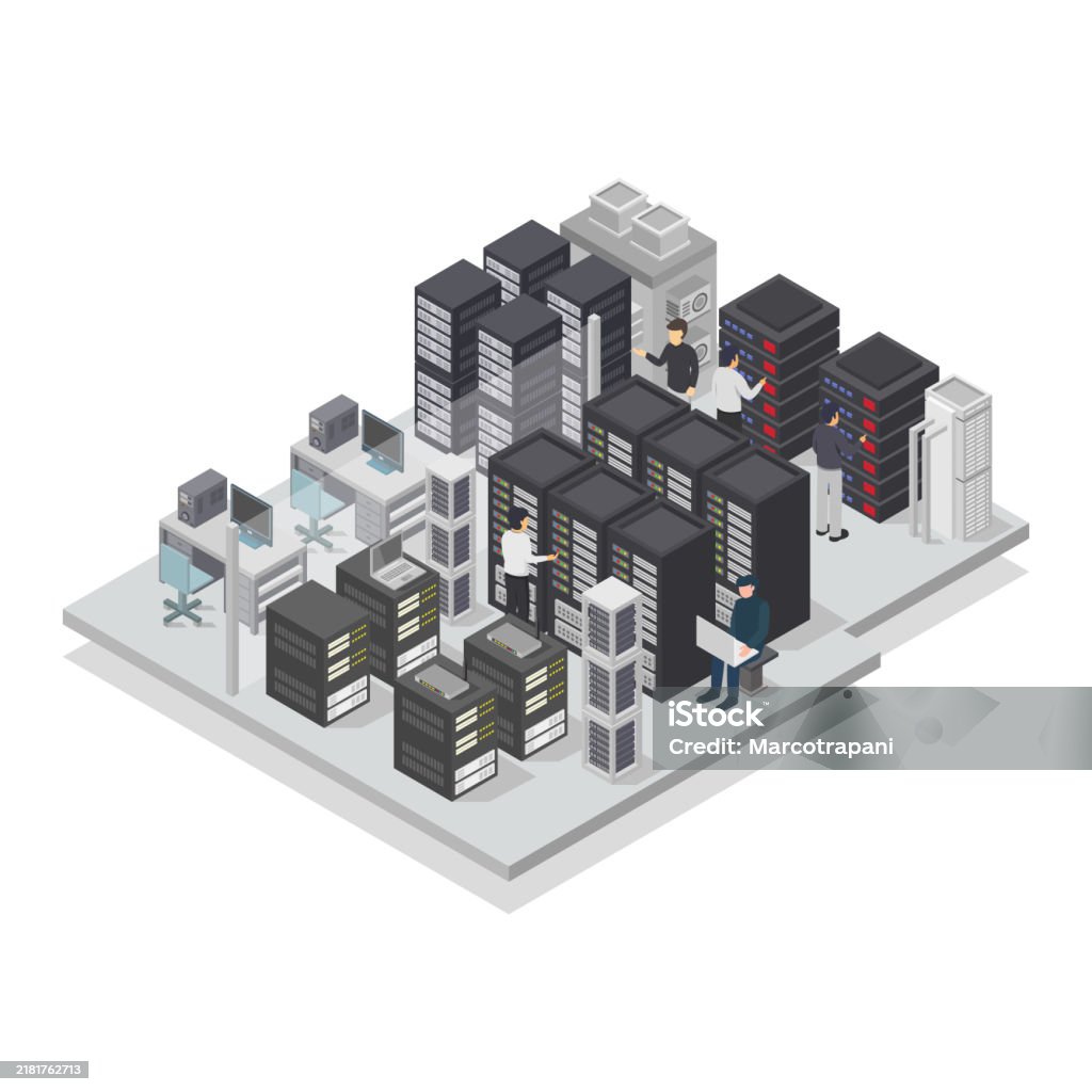 Network Computing Technologies Isometric Stock Illustration - Download ...