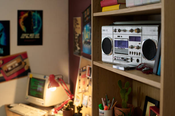 istock Retro Entertainment Room with Vintage Electronics Displayed 2181766838