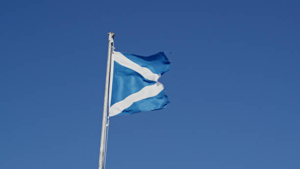 istock Torn Scottish flag, the Saltire 2181767451