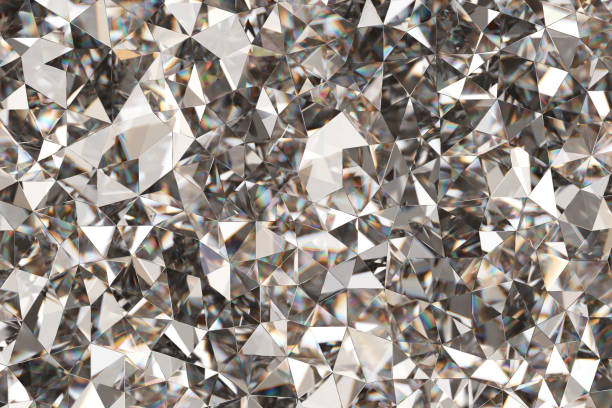 istock Luxury Abstract Realistic Crystals Texture with Prism Spectrum Caustic Reflection Close Up Background 3D rendering 2181767543
