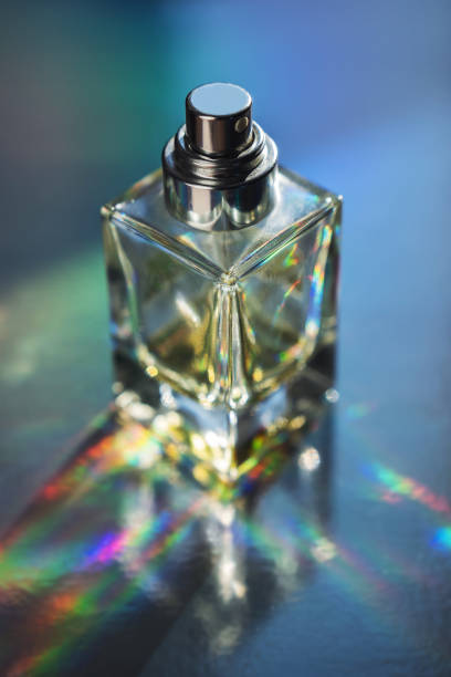 istock Close-Up of Glass Perfume Bottle with Rainbow Reflections 2181769110
