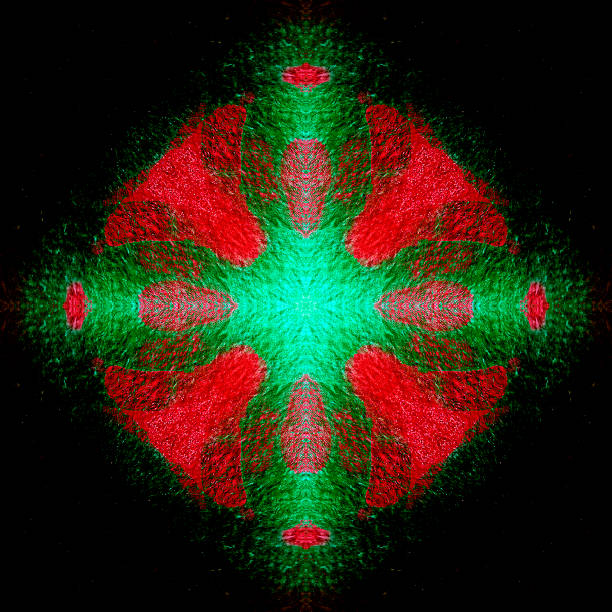 Kaleidoscope Background Floral Indian Decoration Ornament. 3d effect.