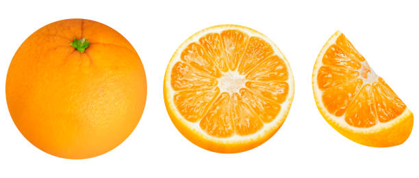 istock Collection of oranges on isolated white background. 2181770704