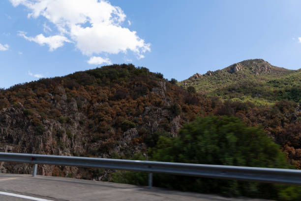 Parque nacional del Gennargentu, Provincia di Nuoro, Italy mountain landscape from the road