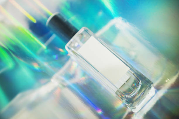 istock Close-Up of Glass Perfume Bottle with Rainbow Reflections 2181784482